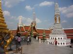 BANGKOK, THAILAND - Wat Phra Kaew temple - Phra Asada Maha chedis